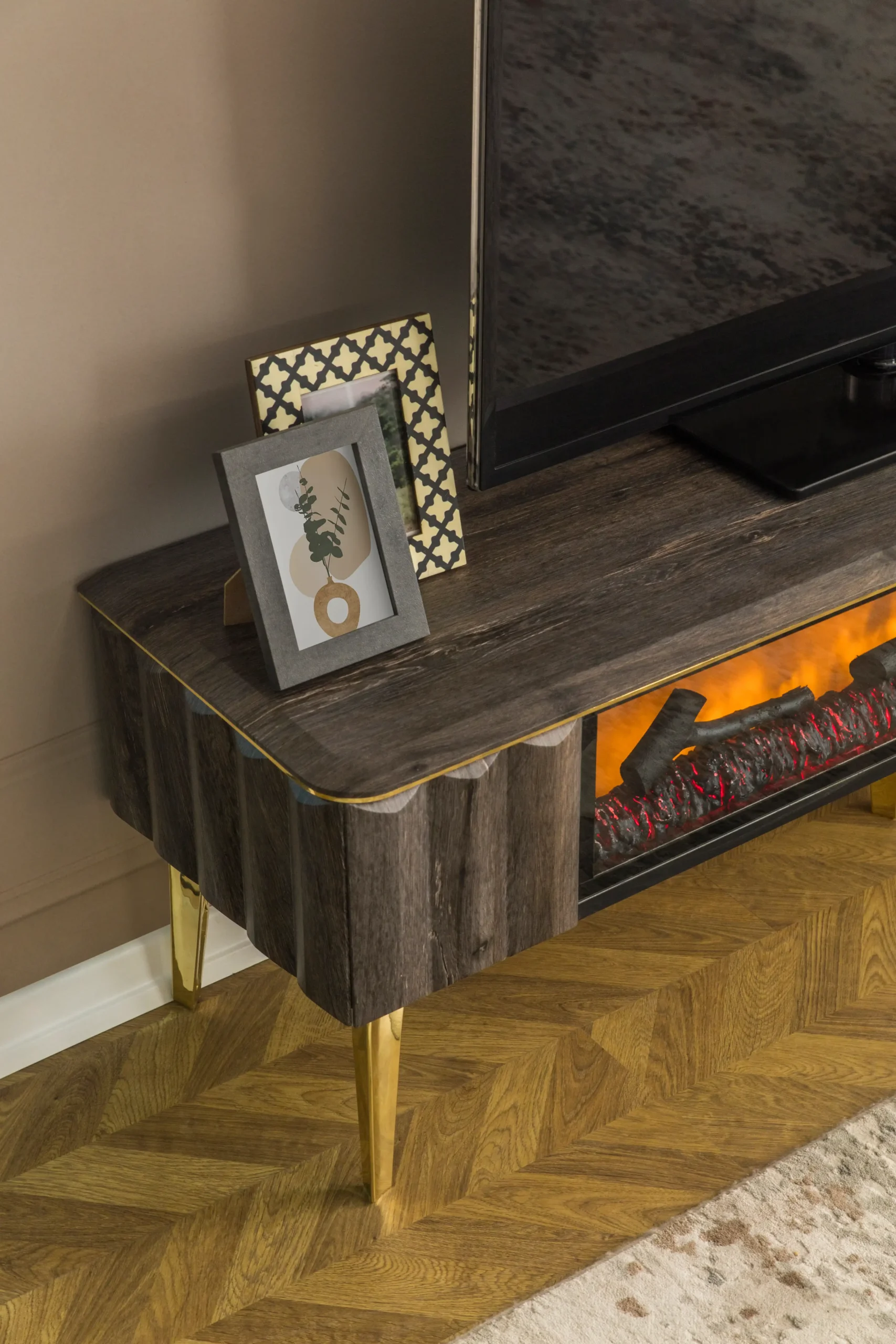 Deniz Frig Şömineli Tv Ünitesi