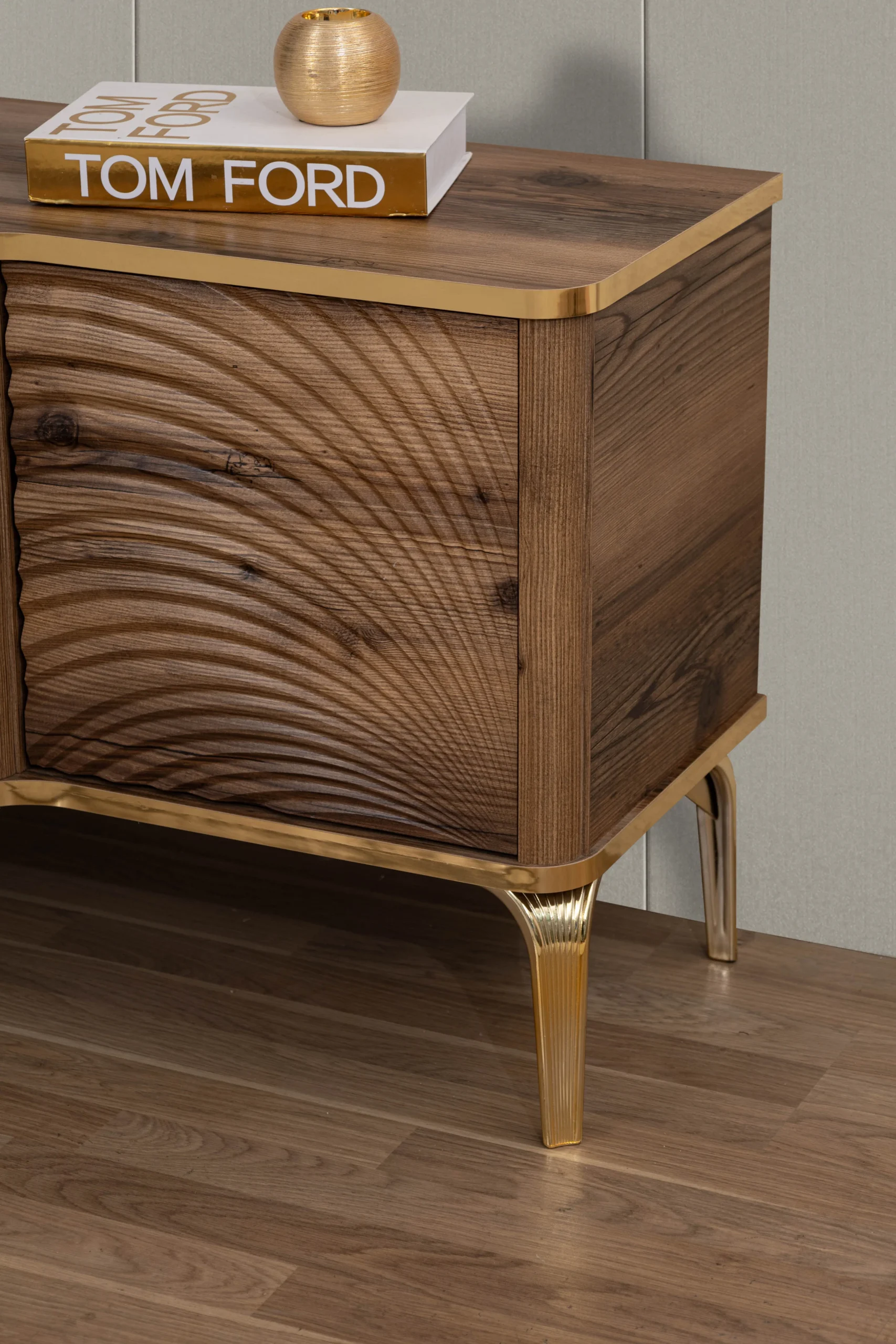 Almira Ceviz Şömineli Tv Ünitesi